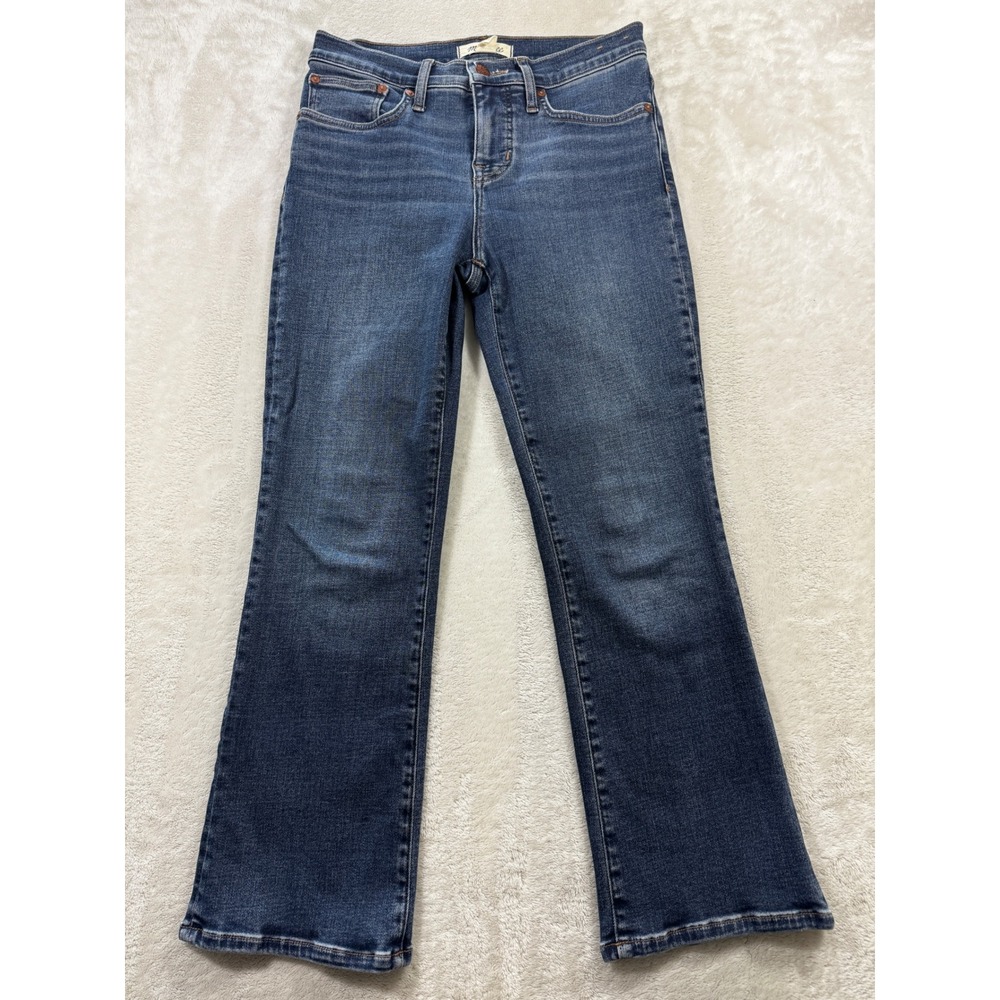 Madewell Womens Mid-Rise Kick Out Blue Denim Jeans 26P Meas: 28x25.5